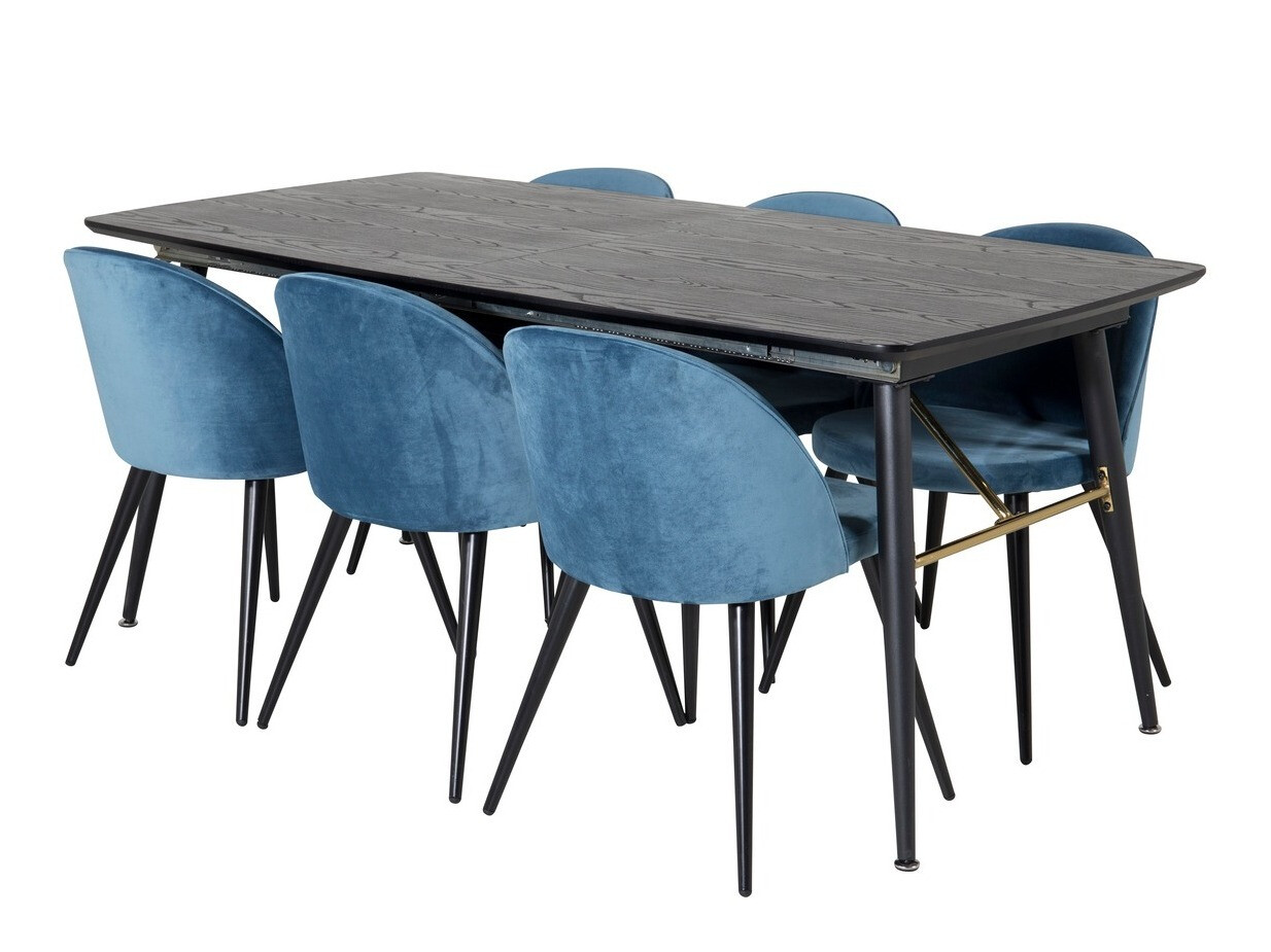 Conjunto para refeições Dallas 1449 (Azul + Preto)