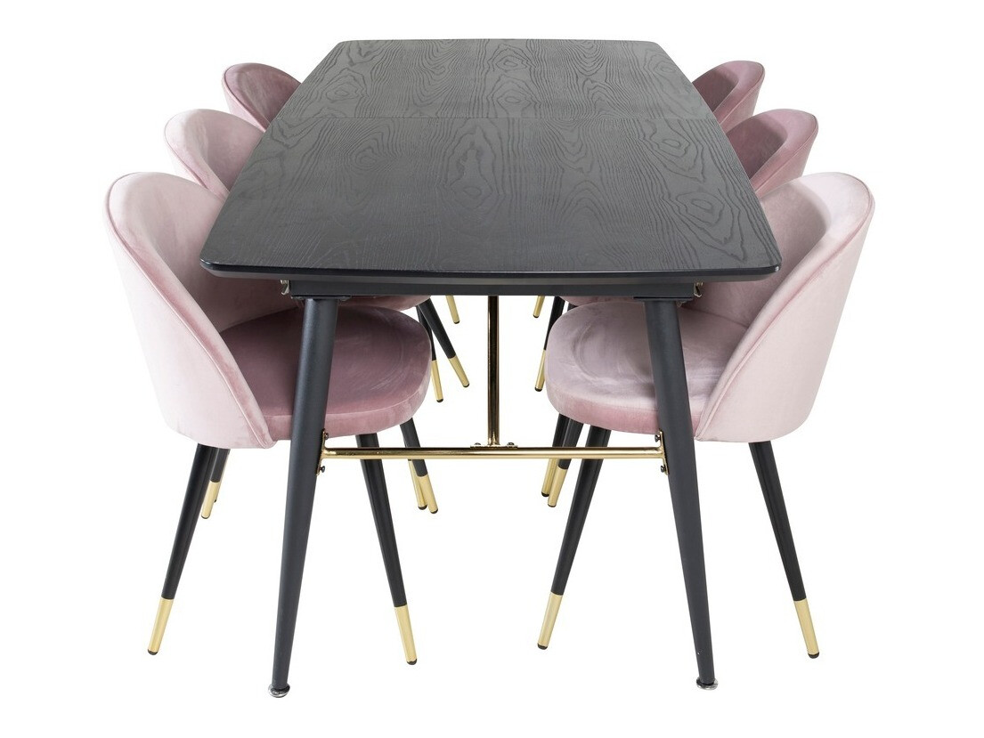 Conjunto para refeições Dallas 1451 (Rosa + Preto)