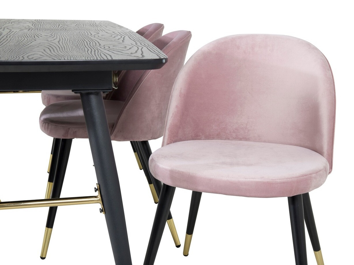 Conjunto para refeições Dallas 1451 (Rosa + Preto)