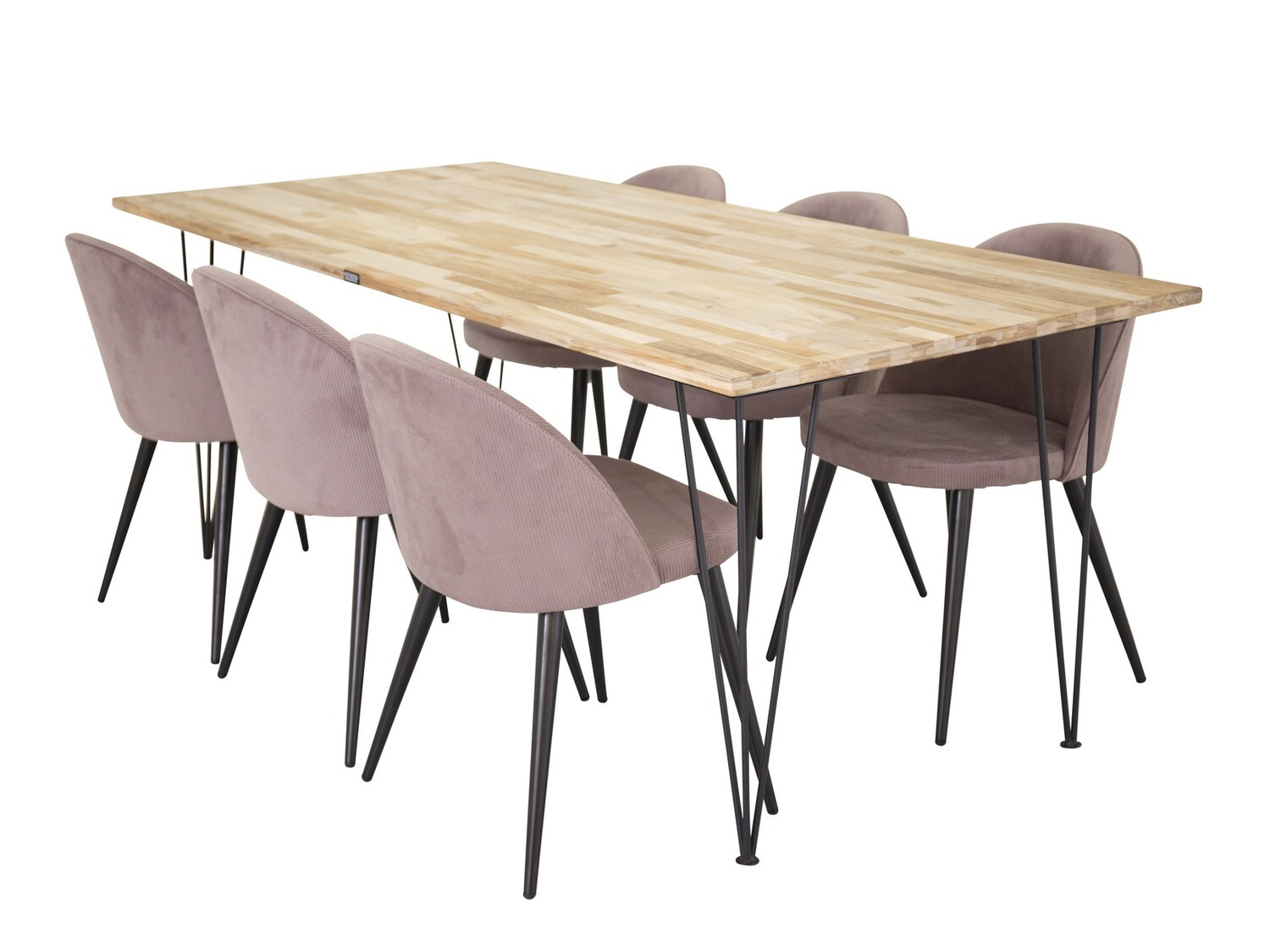 Conjunto para refeições Dallas 1487 (Rosé + Preto)