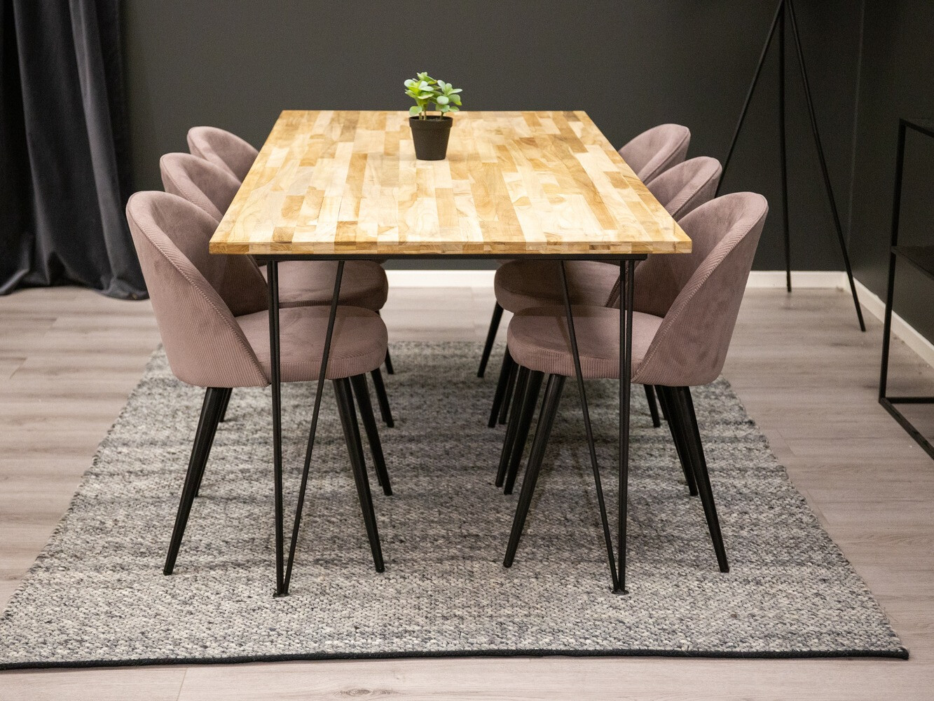 Conjunto para refeições Dallas 1487 (Rosé + Preto)