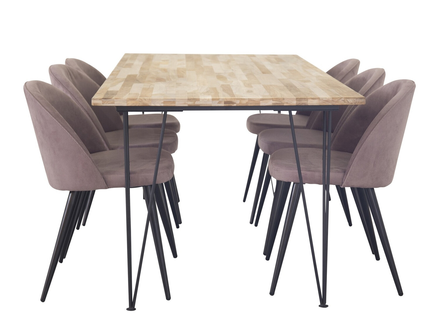 Conjunto para refeições Dallas 1487 (Rosé + Preto)