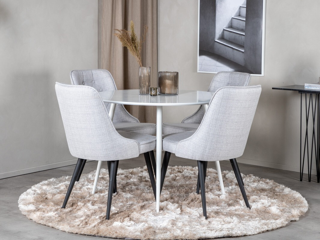 Conjunto para refeições Dallas 1535 (Cinzento + Preto)