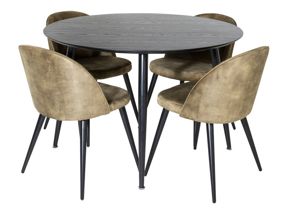 Conjunto para refeições Dallas 1559 (Verde empoeirado + Preto)