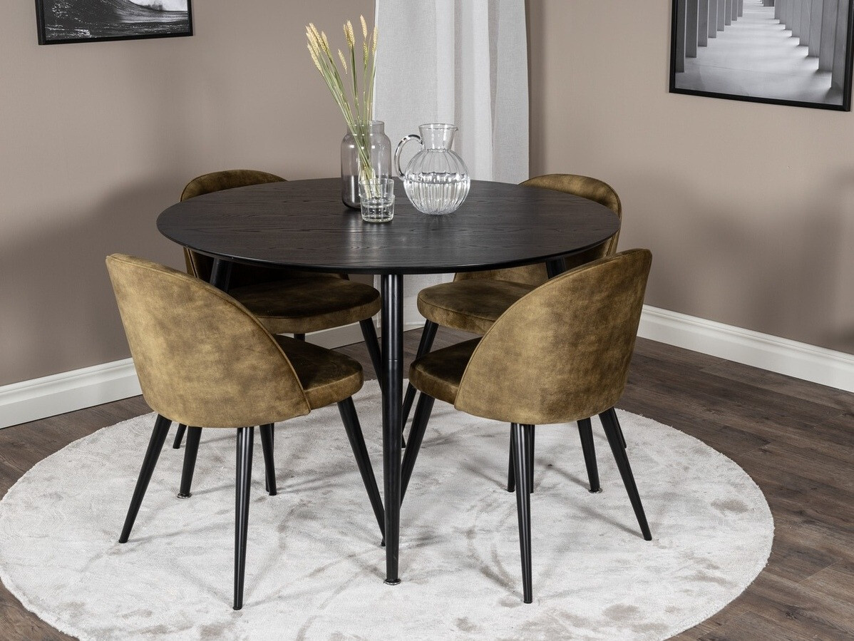 Conjunto para refeições Dallas 1559 (Verde empoeirado + Preto)