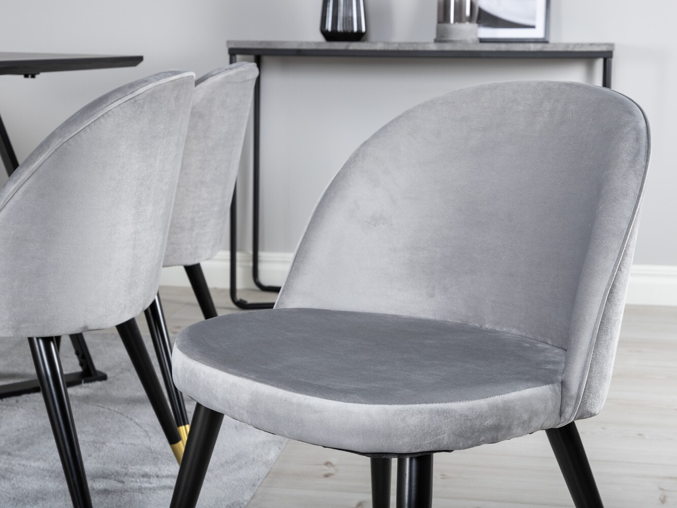 Conjunto para refeições Dallas 1583 (Cinzento + Preto)