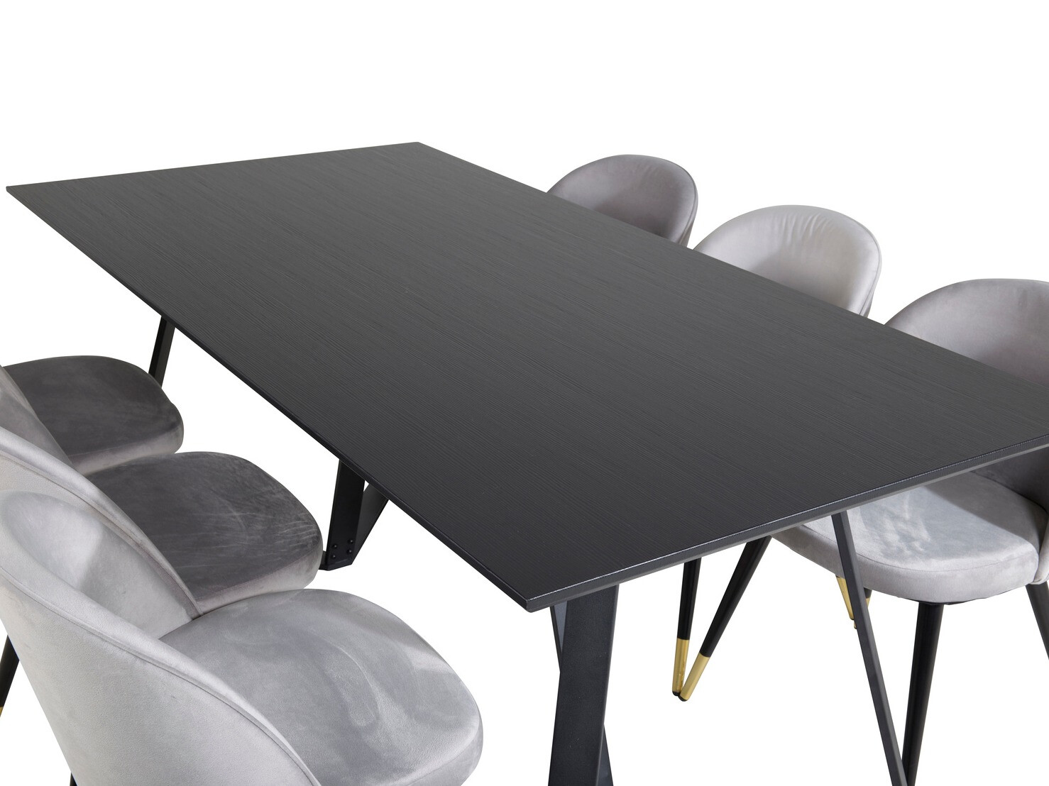 Conjunto para refeições Dallas 1583 (Cinzento + Preto)