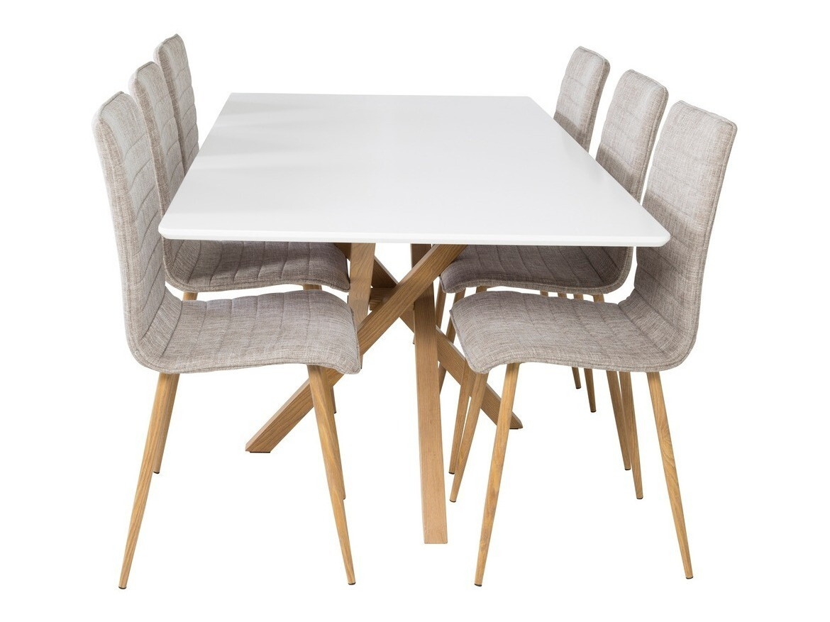 Conjunto para refeições Dallas 1587 (Carvalho sonoma + Branco)
