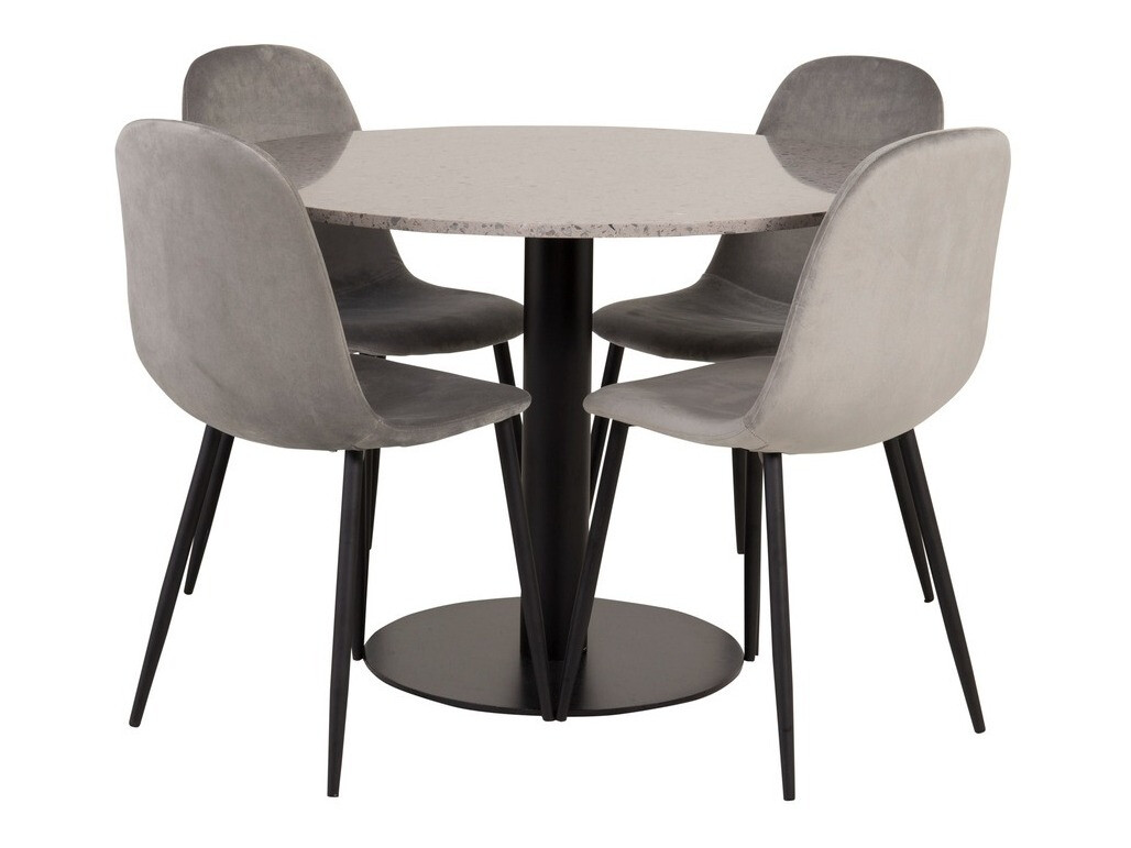 Conjunto para refeições Dallas 1594 (Preto + Cinzento claro)