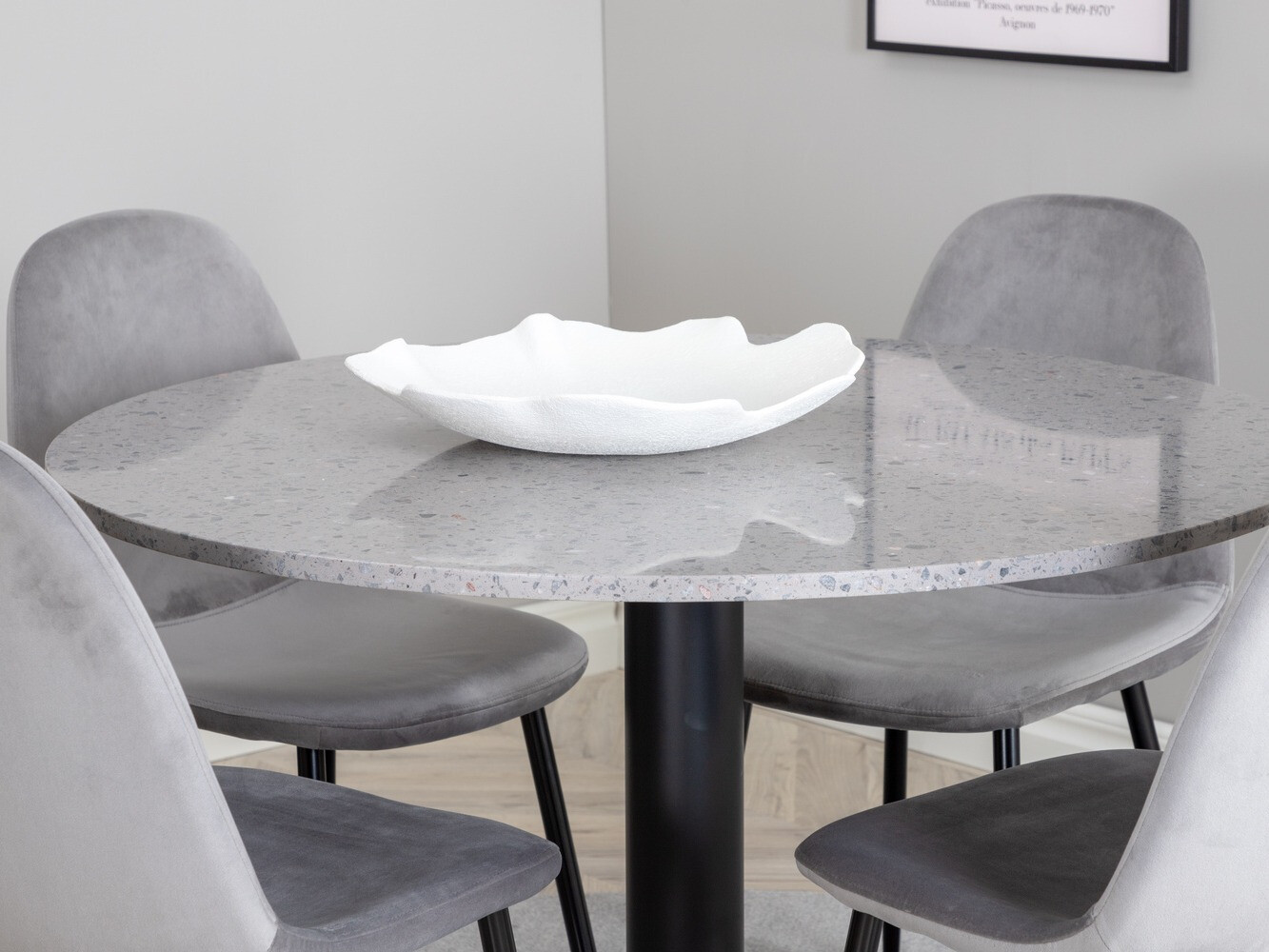 Conjunto para refeições Dallas 1594 (Preto + Cinzento claro)