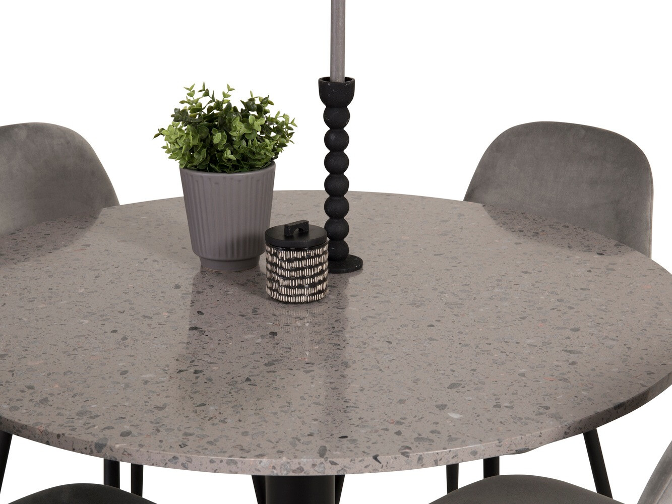 Conjunto para refeições Dallas 1594 (Preto + Cinzento claro)