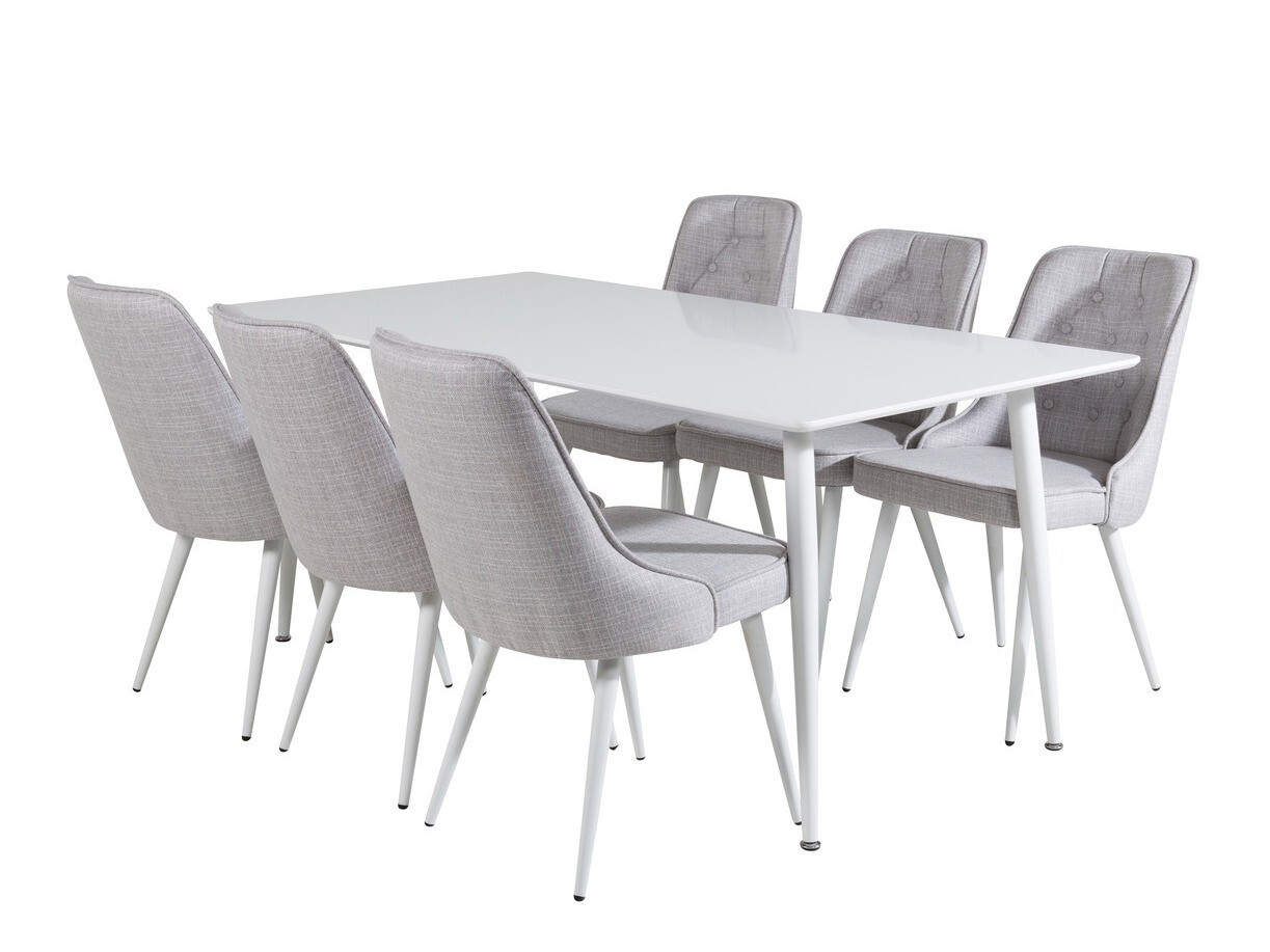 Conjunto para refeições Dallas 1625 (Cinzento claro + Branco)