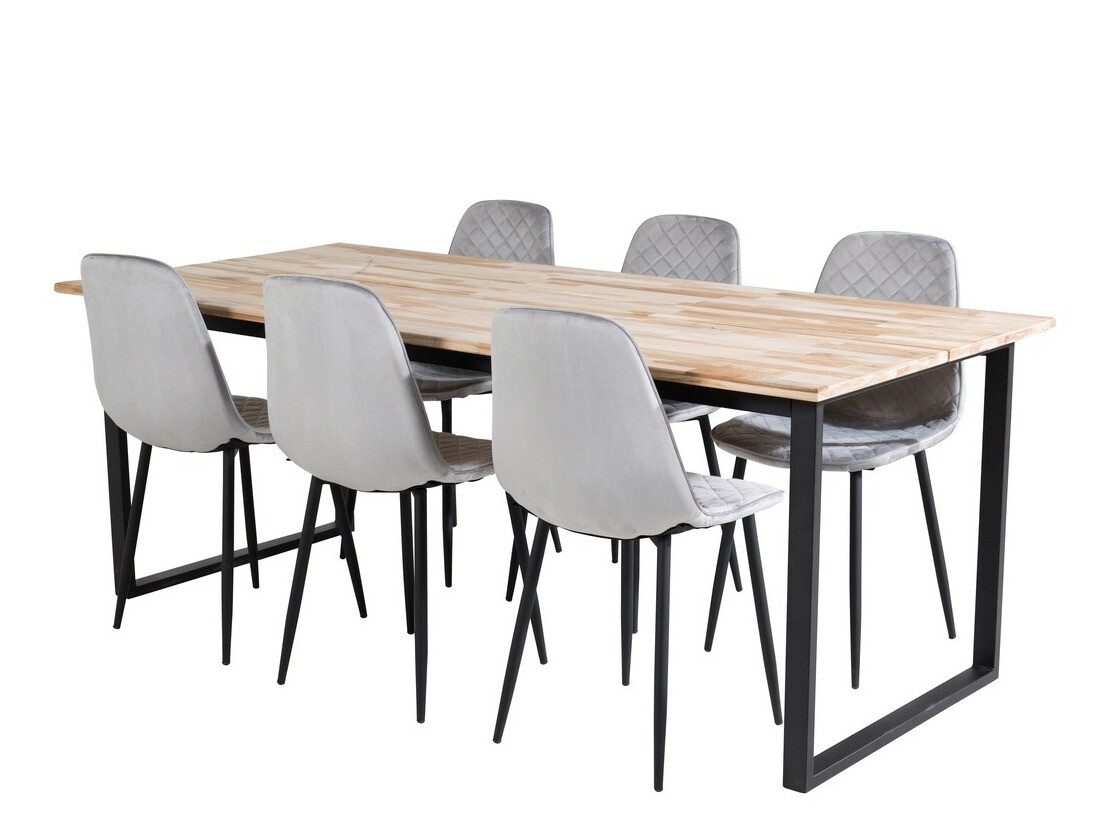 Conjunto para refeições Dallas 1645 (Cinzento + Preto)