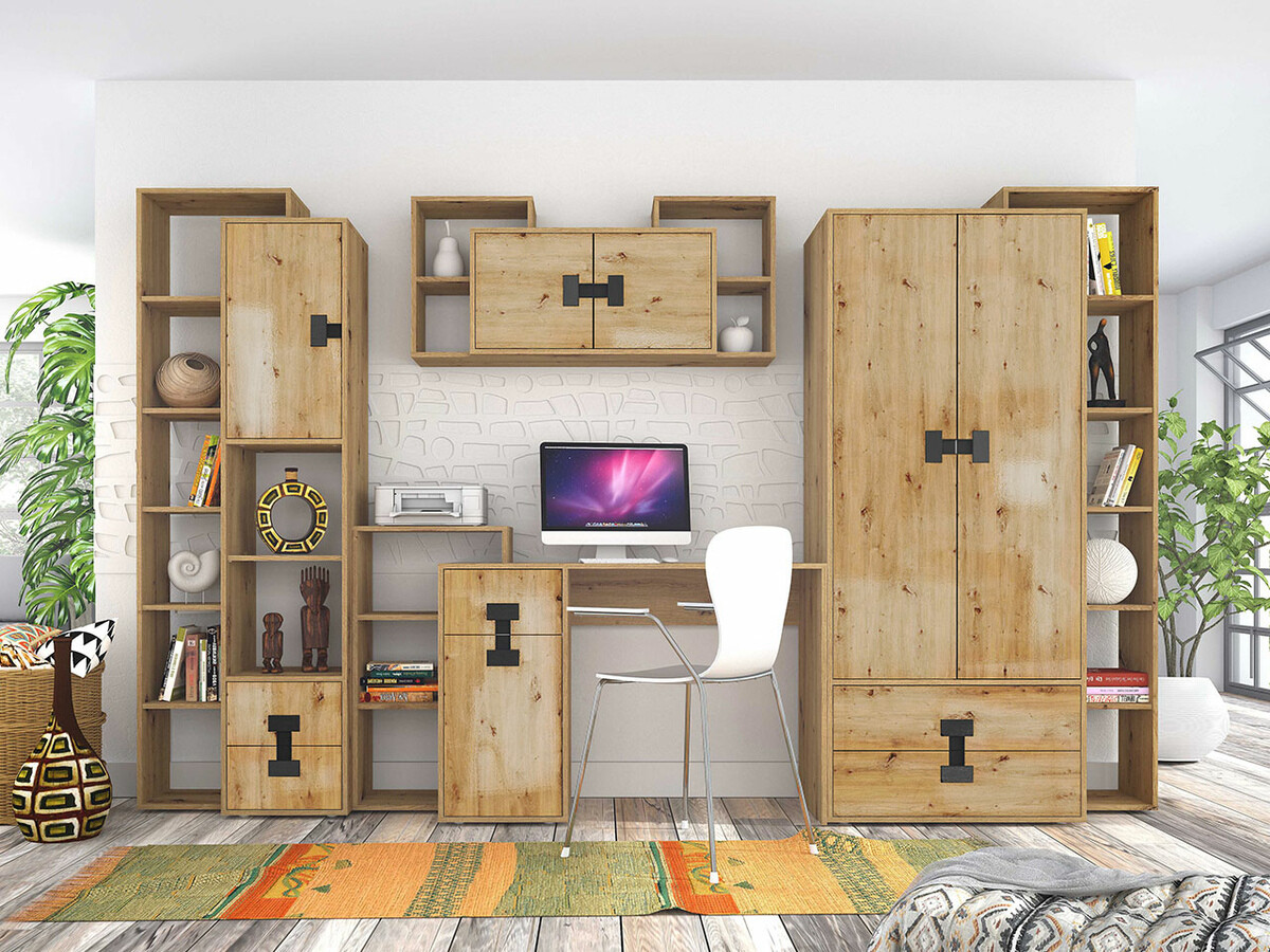 Armário suspenso Florevi 107 (Carvalho Artisan)