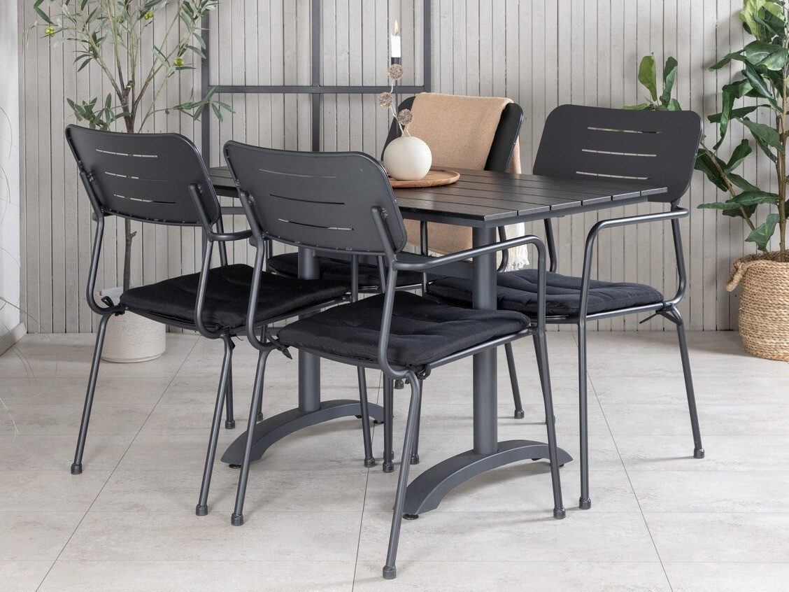 Conjunto de mesa e cadeiras Dallas 2148 (Preto)