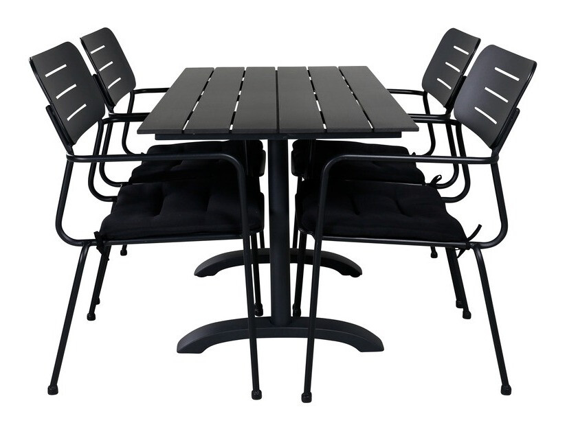 Conjunto de mesa e cadeiras Dallas 2148 (Preto)
