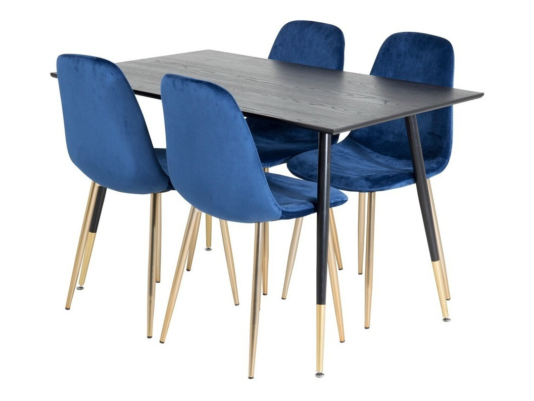 Conjunto para refeições Dallas 1693 (Azul + dourado)