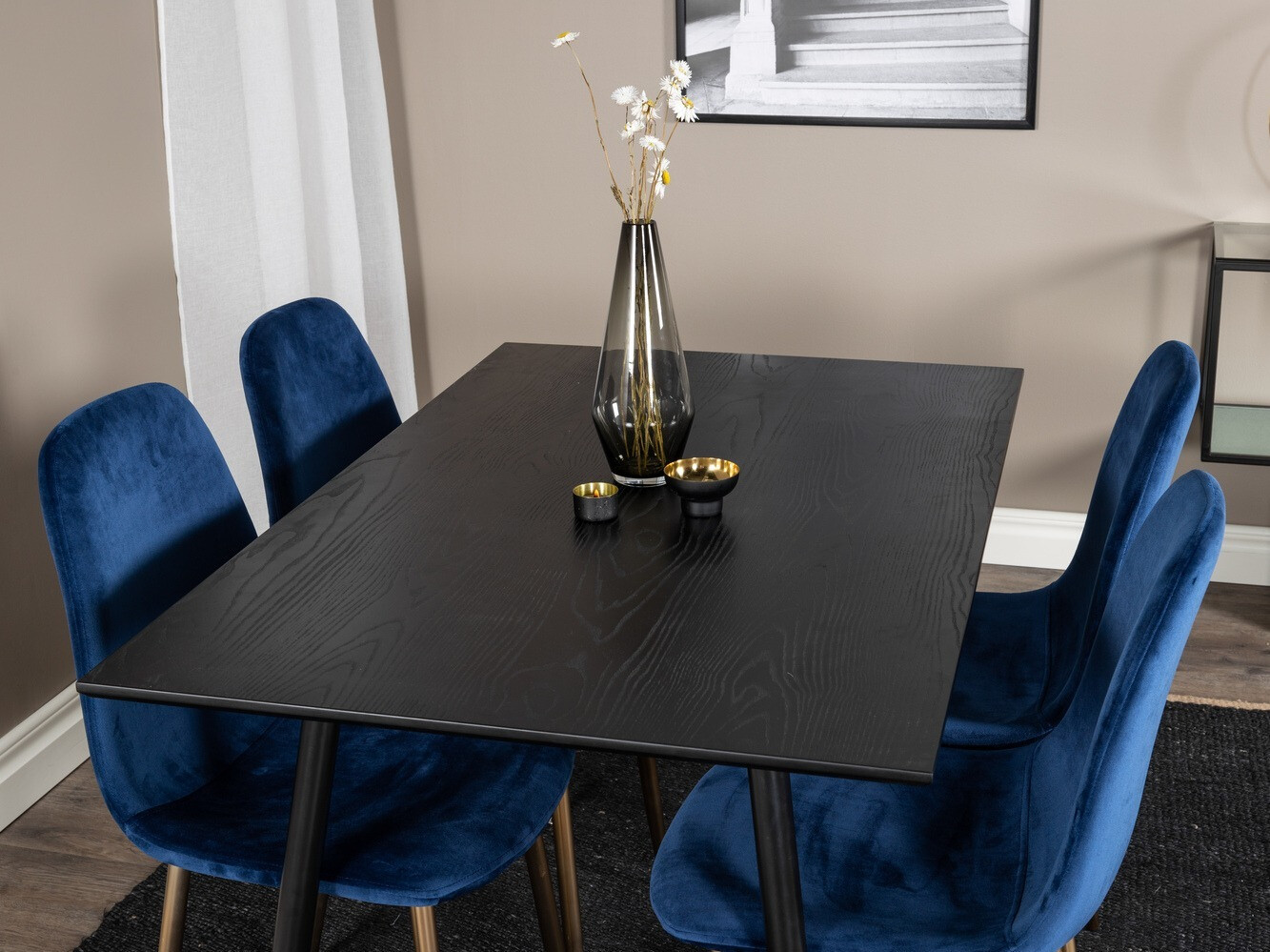 Conjunto para refeições Dallas 1693 (Azul + dourado)