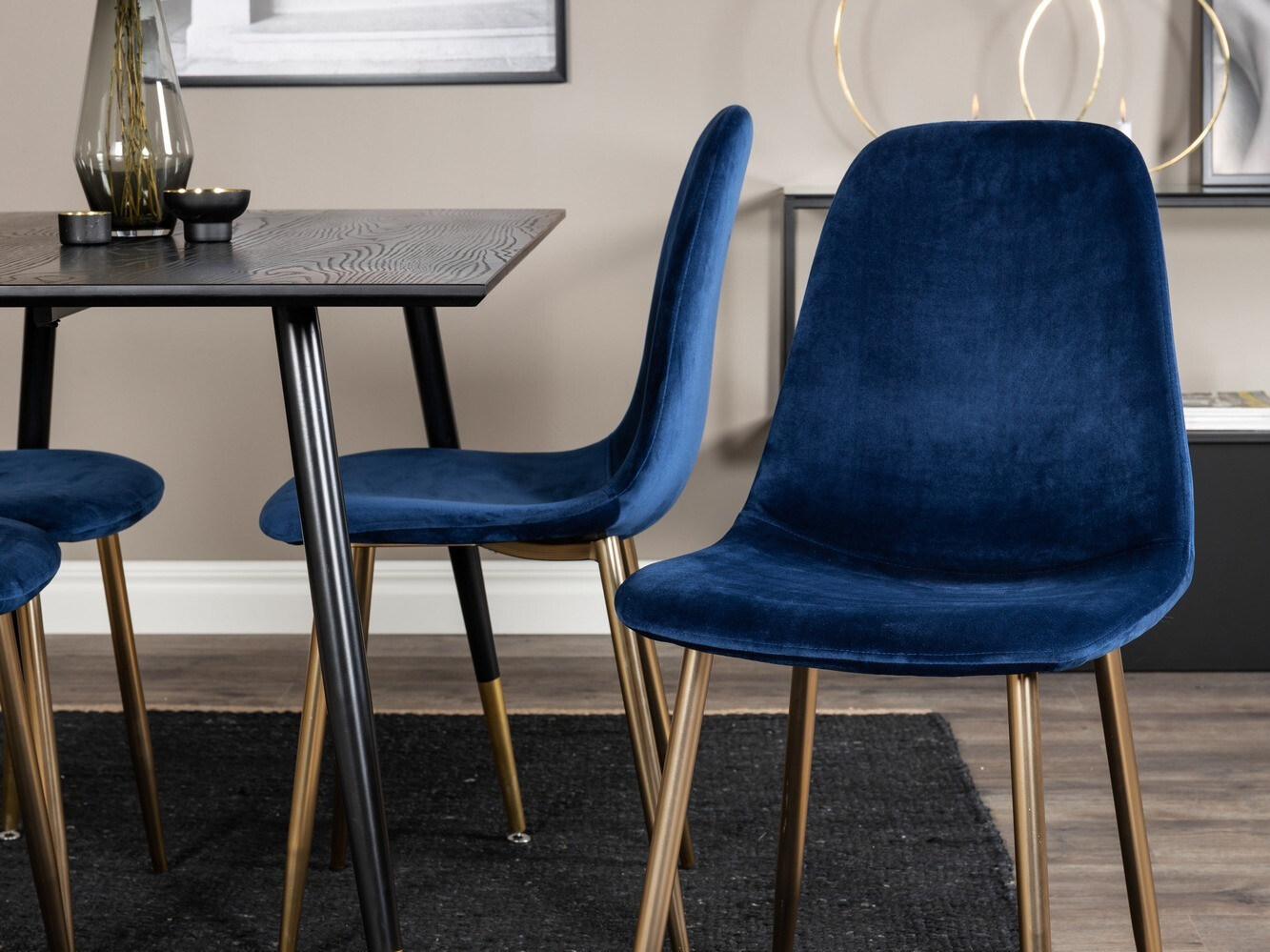 Conjunto para refeições Dallas 1693 (Azul + dourado)