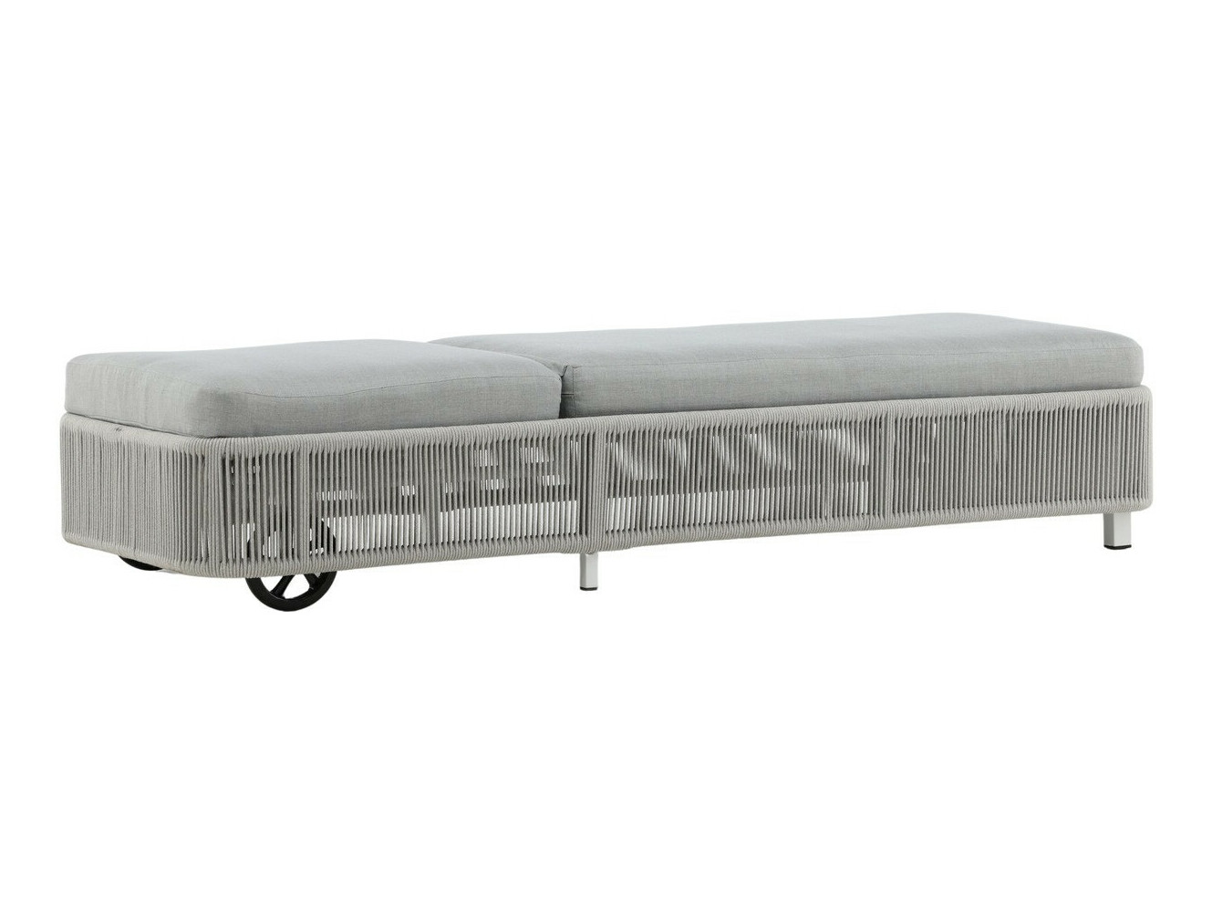 Cadeirão para o exterior Dallas 2320 (Cinzento + Branco)