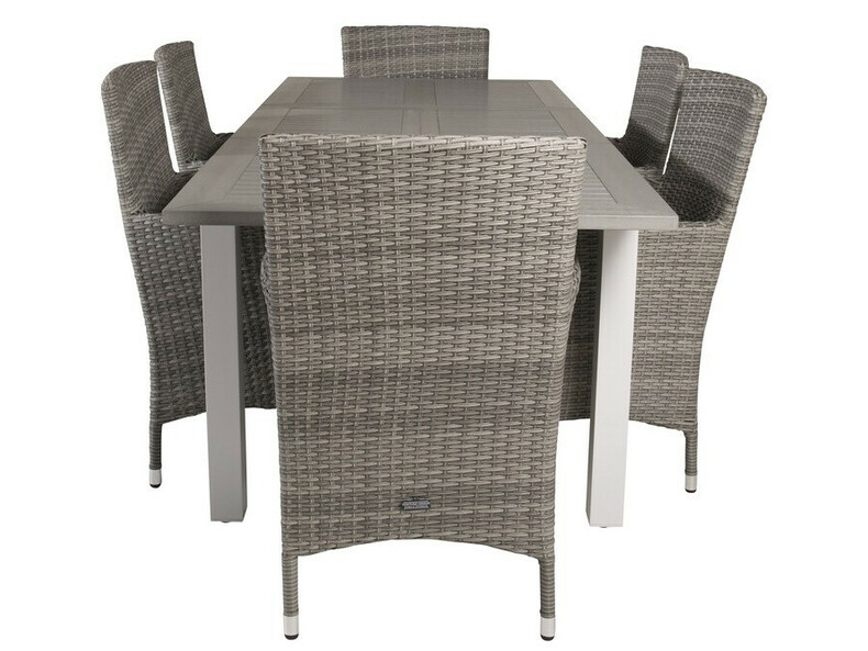 Conjunto de mesa e cadeiras Dallas 3008 (Cinzento)