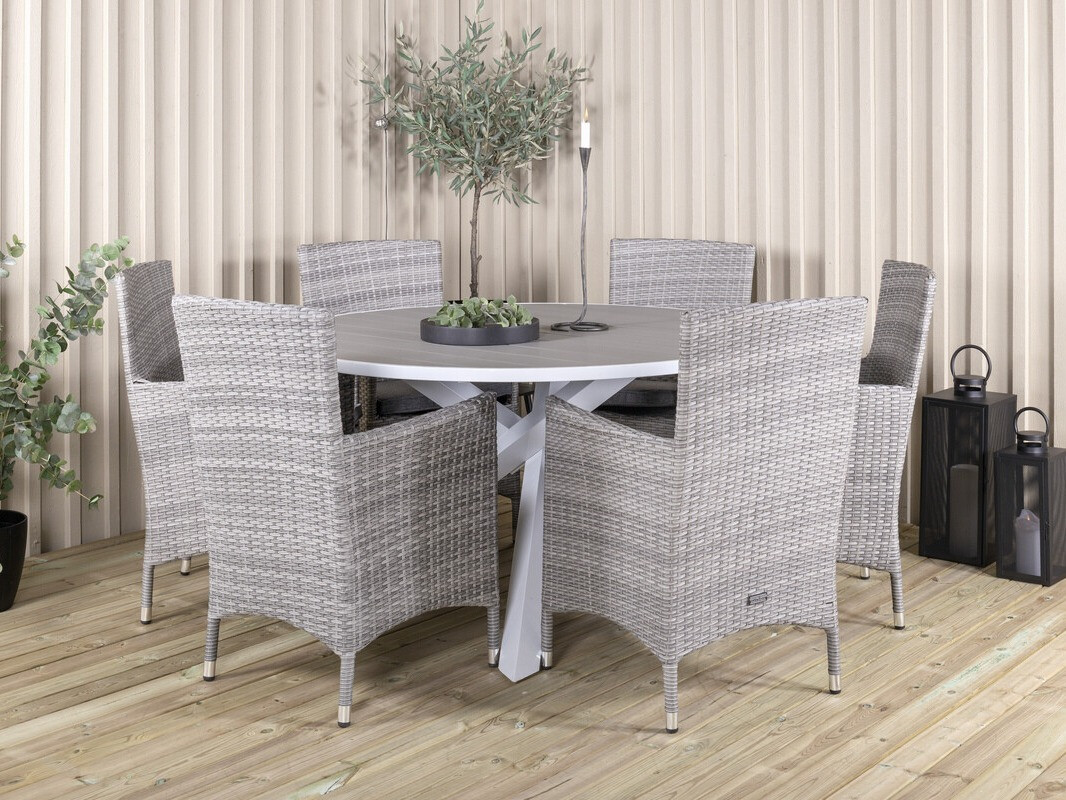 Conjunto de mesa e cadeiras Dallas 3018 (Cinzento)