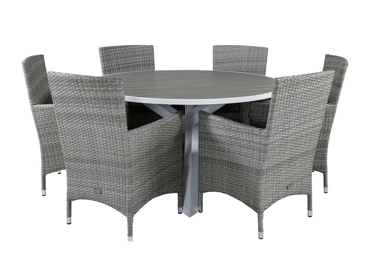 Conjunto de mesa e cadeiras Dallas 3018 (Cinzento)