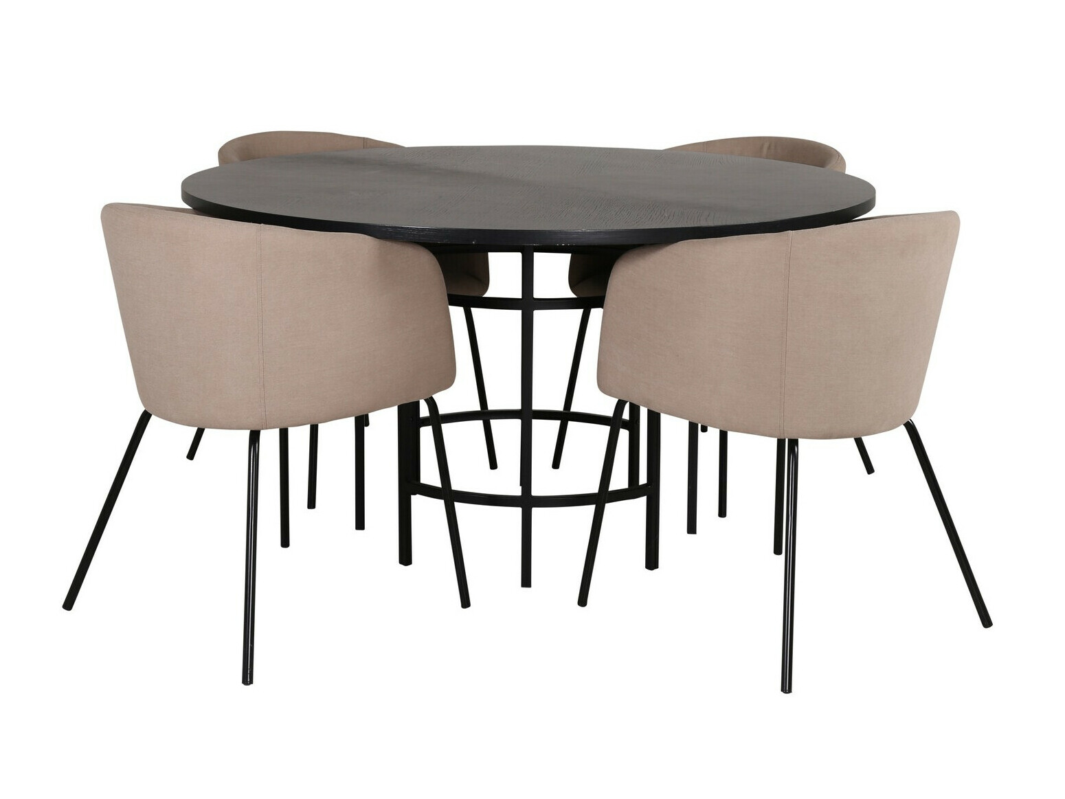 Conjunto para refeições Dallas 2381 (Preto + Bege)