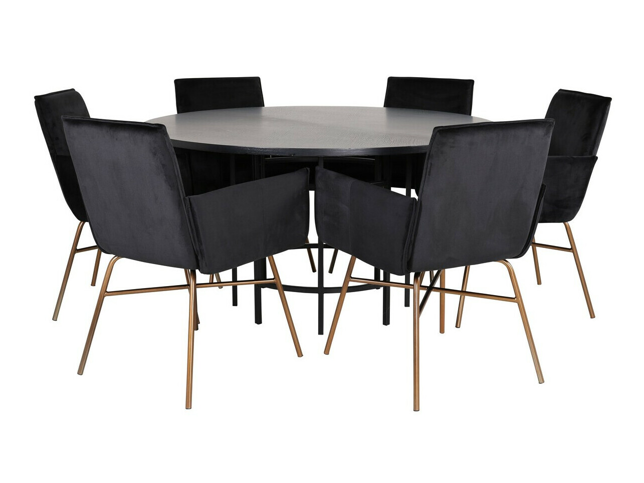 Conjunto para refeições Dallas 2391 (Preto + Latão)