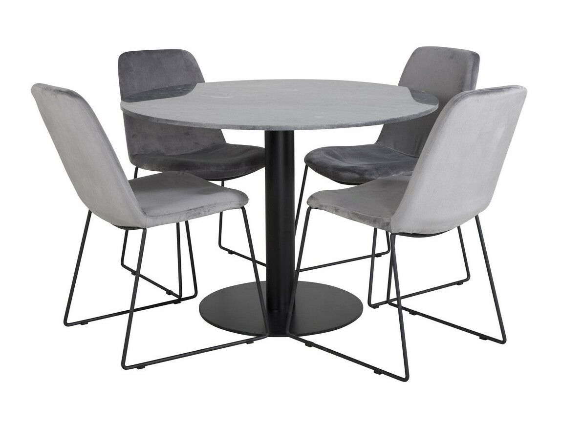 Conjunto para refeições Dallas 2631 (Cinzento + Preto)