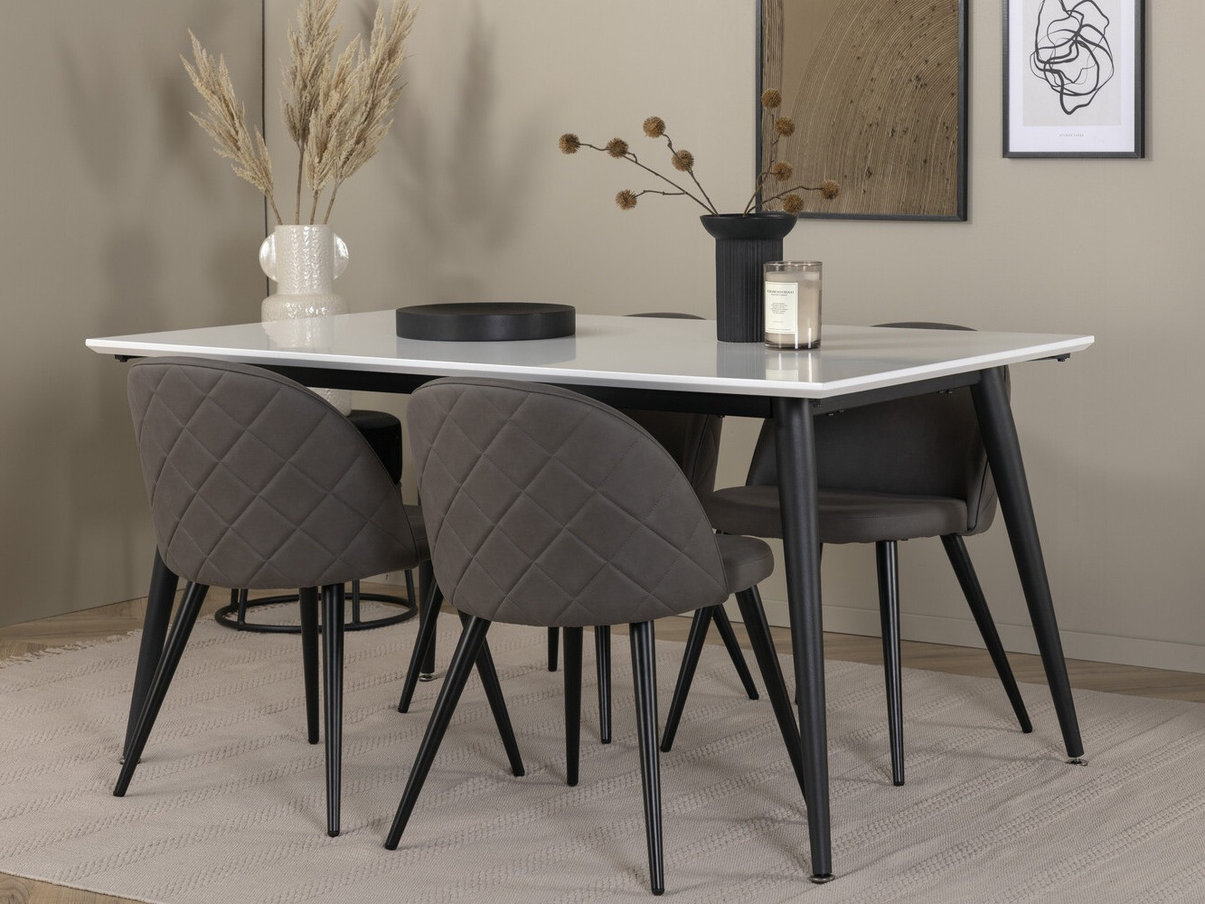 Conjunto para refeições Dallas 2738 (Cinzento + Preto)