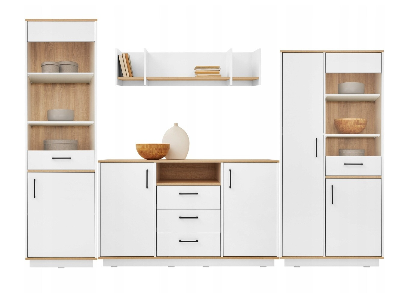 Estante Omaha T118 (Carvalho claro + Branco)