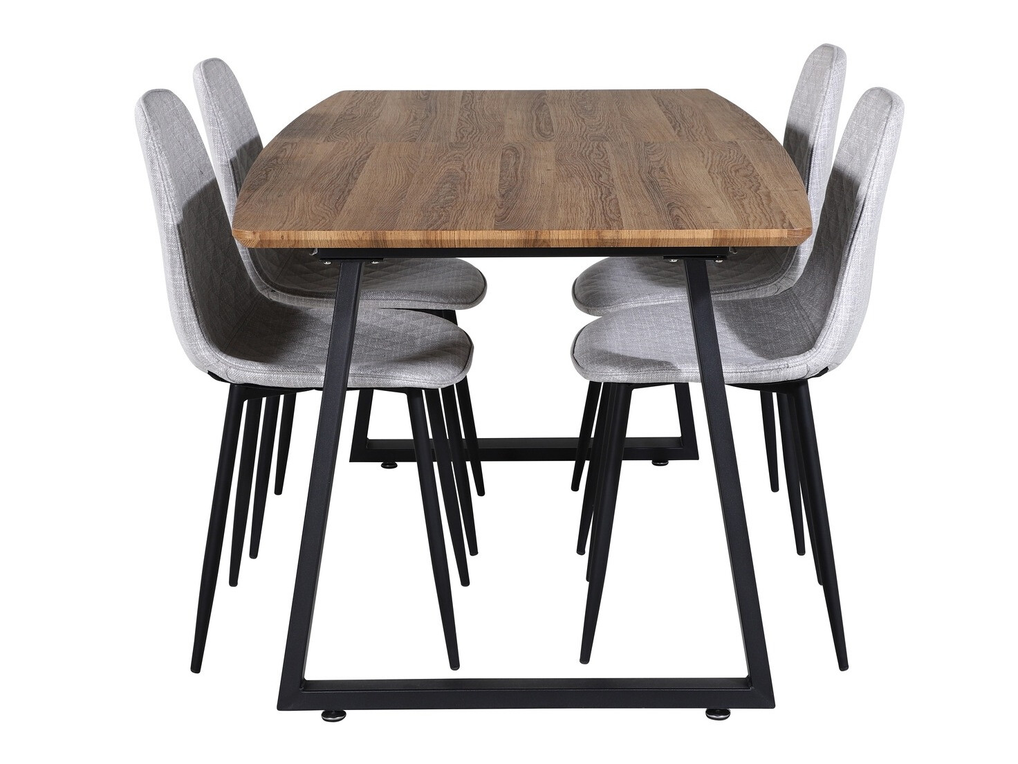 Conjunto para refeições Dallas 336 (Cinzento claro + Preto)