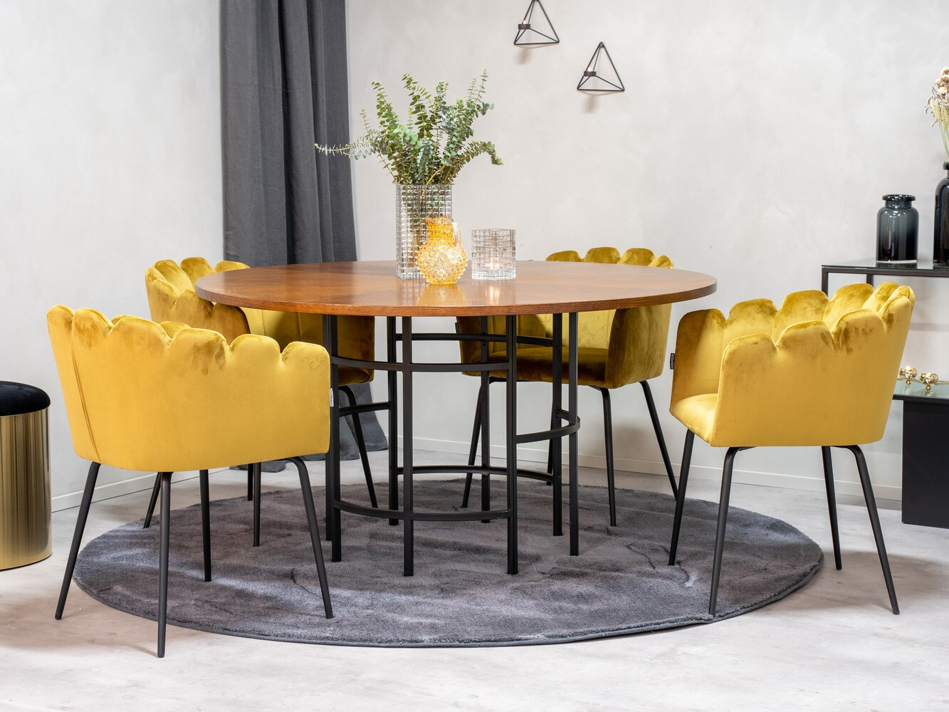 Conjunto para refeições Dallas 310 (Amarelo + Preto)