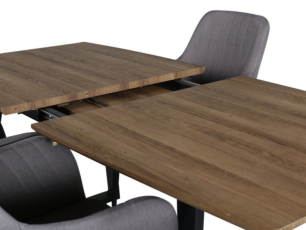 Conjunto para refeições Dallas 326 (Cinzento + Preto)