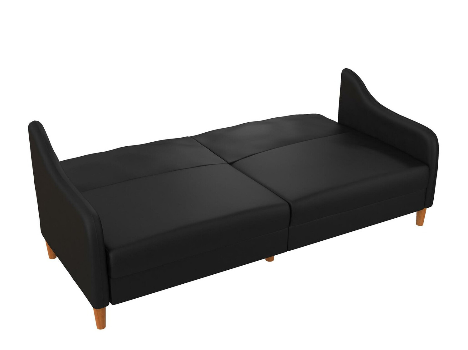 Sofá cama Tulsa 120 (Preto + Castanho)