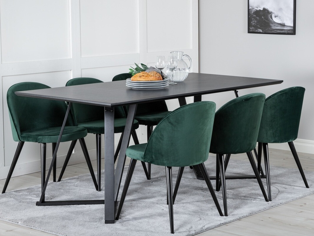 Conjunto para refeições Dallas 360 (Verde + Preto)