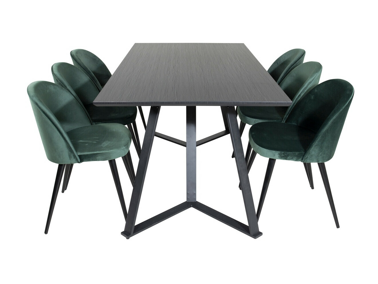 Conjunto para refeições Dallas 360 (Verde + Preto)