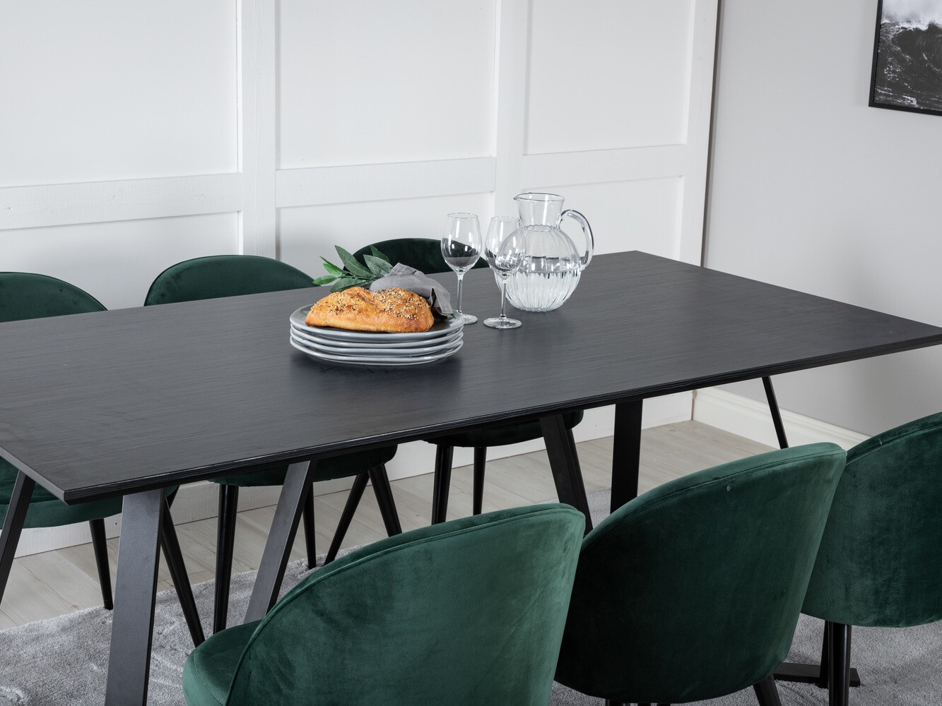 Conjunto para refeições Dallas 360 (Verde + Preto)