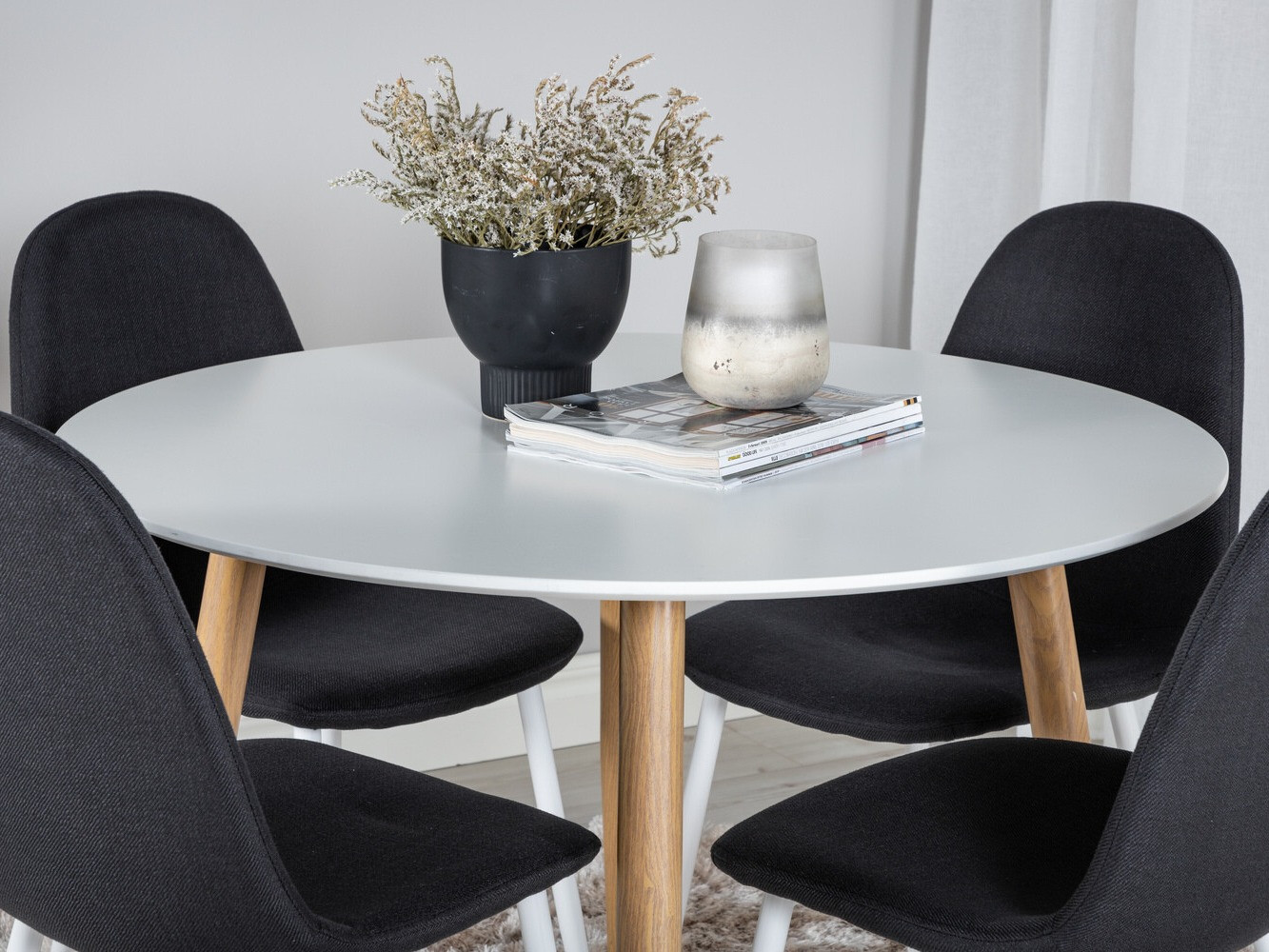 Conjunto para refeições Dallas 291 (Preto + Branco)