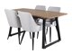 Conjunto para refeições Dallas 334 (Cinzento claro + Preto)