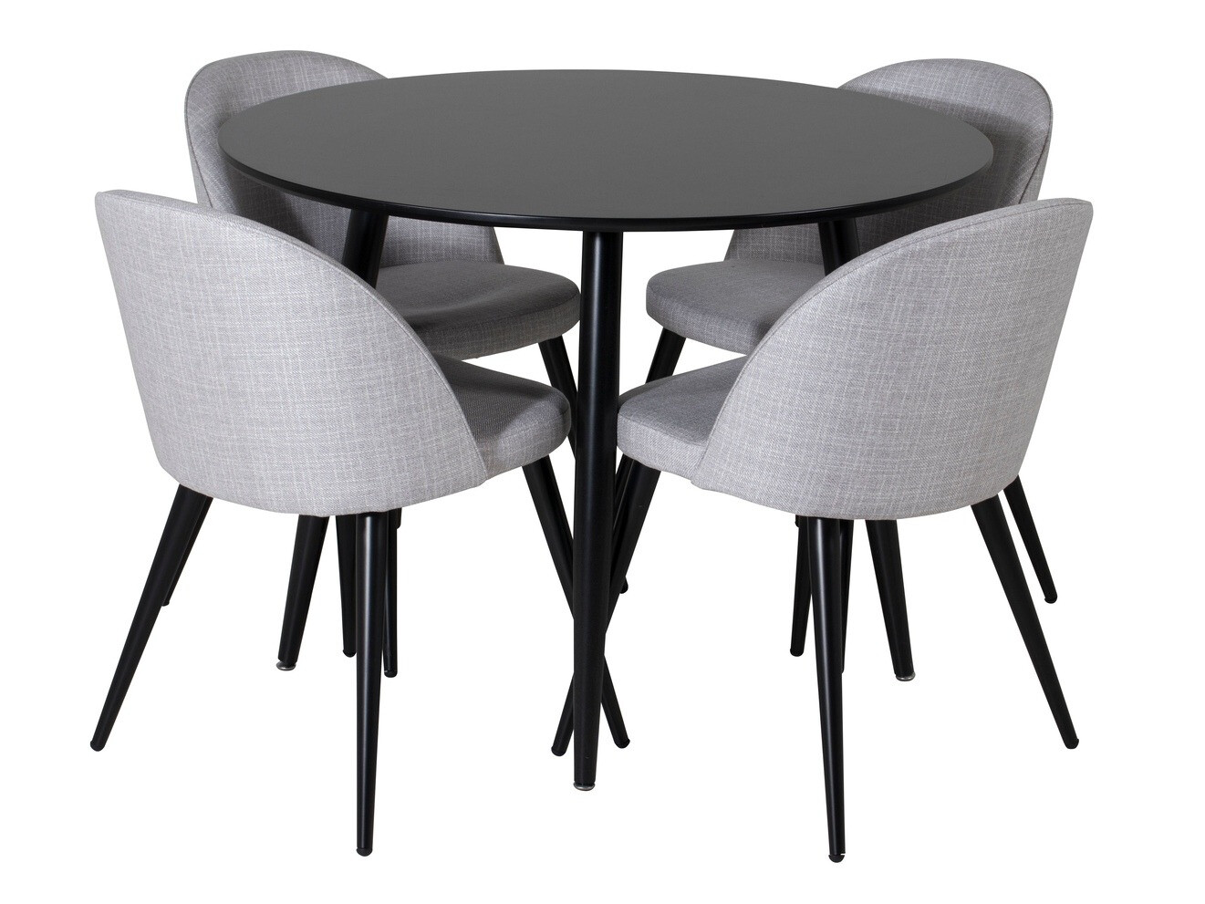 Conjunto para refeições Dallas 343 (Cinzento claro + Preto)