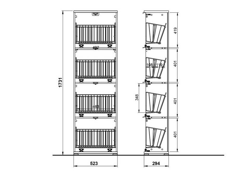 Conjunto de sapateiras Veltena 111