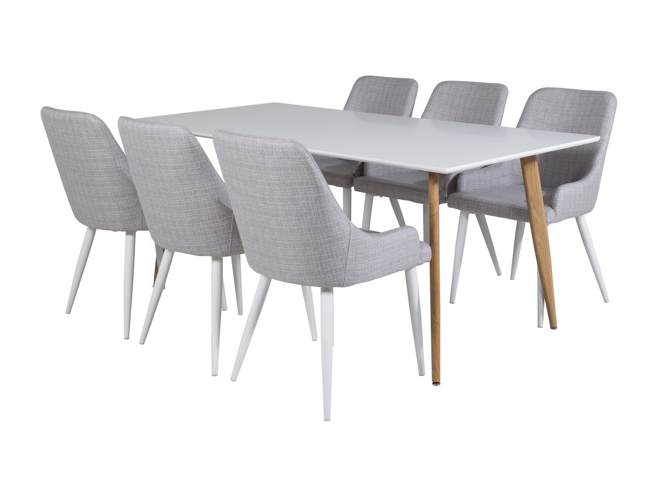 Conjunto para refeições Dallas 357 (Cinzento claro + Branco)