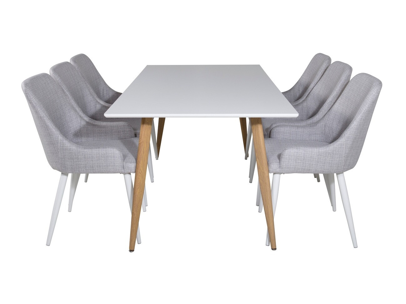 Conjunto para refeições Dallas 357 (Cinzento claro + Branco)