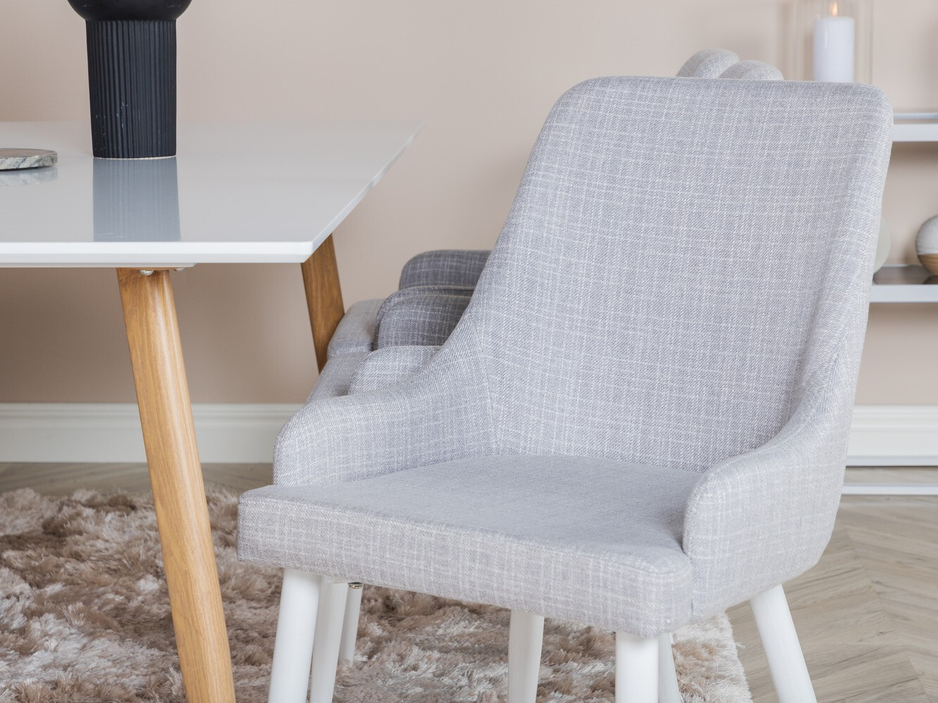 Conjunto para refeições Dallas 357 (Cinzento claro + Branco)