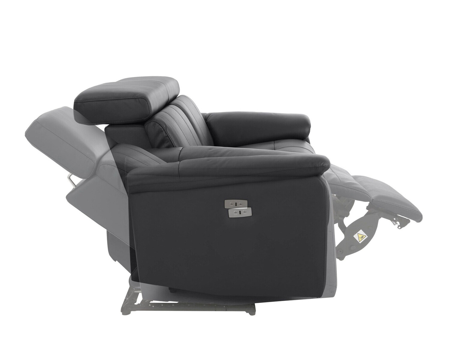 Sofá reclinável Tulsa 408 (Preto)