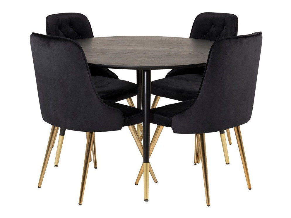 Conjunto para refeições Dallas 1178 (Preto + Dourado)