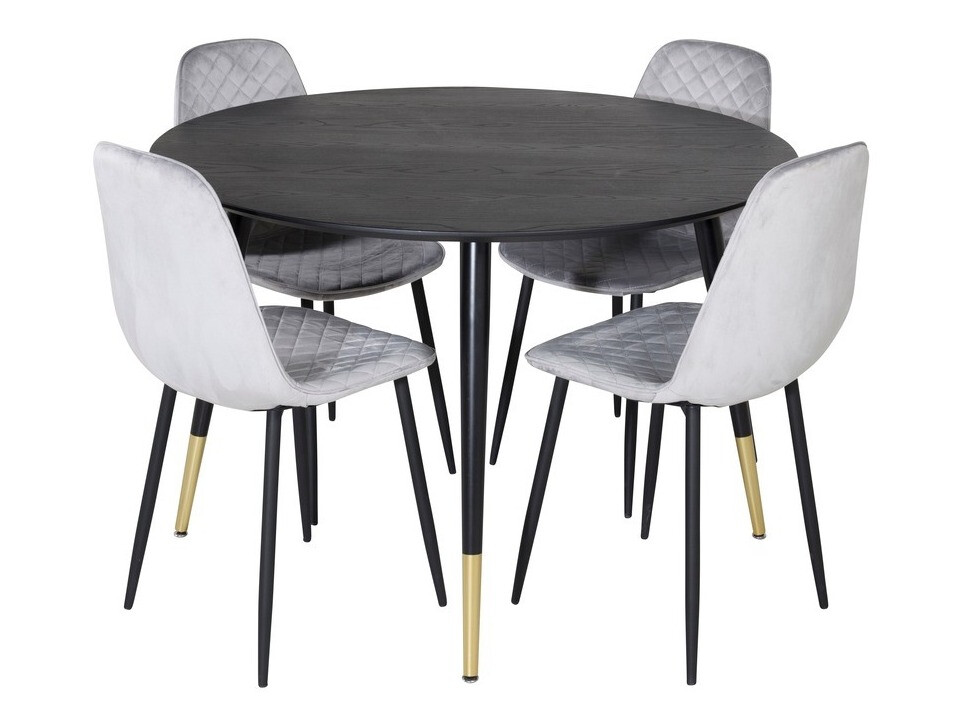 Conjunto para refeições Dallas 1183 (Cinzento + Preto)