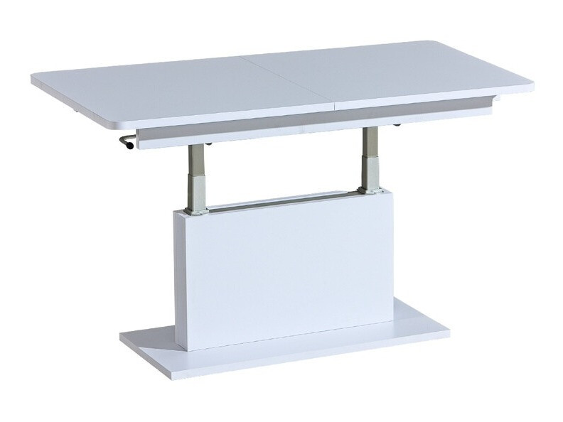 Mesa de centro extensível Ogden 158 (Branco brilhante + Branco)